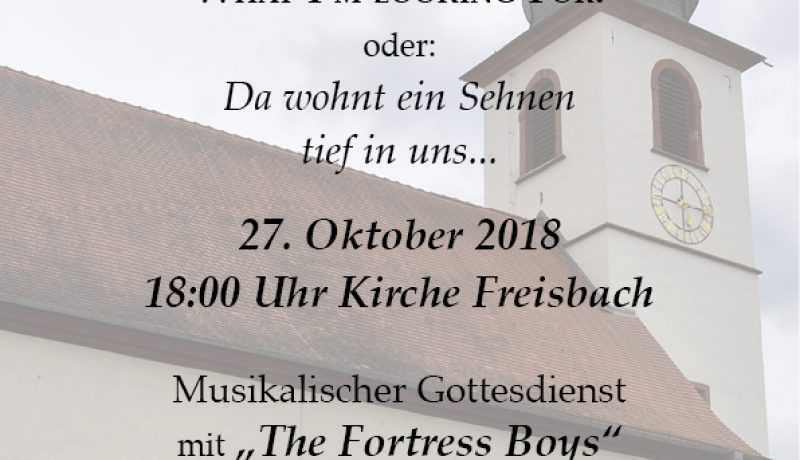 Plakat Musikalischer Godi The Fortress Boys 2018